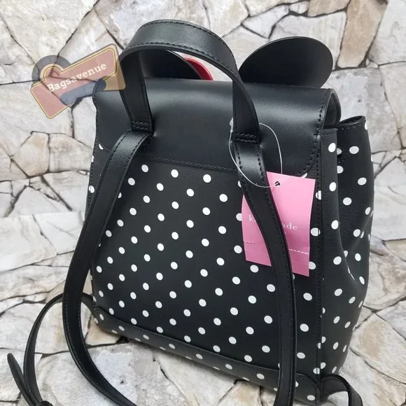 Minnie Mouse Black Backpack Polka Dot Large Bifold Wallet  display picture 3